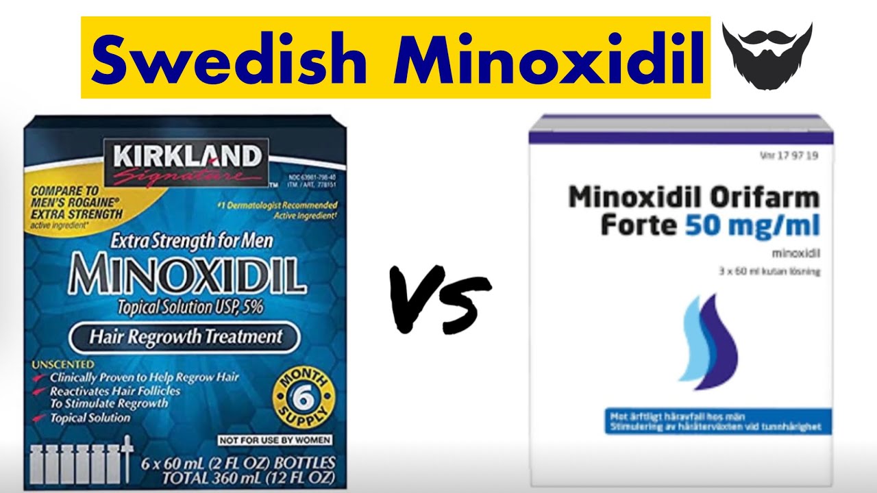 Kirkland 5% Vs Minox 5% | Swedish Minoxidil Orifarm 5% | Grow Beard With Minox #minoxidil - YouTube