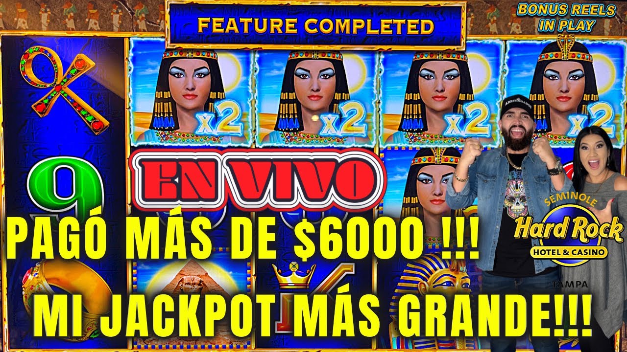 🔴EN VIVO MI JACKPOT MAS GRANDE EN EGYPTIAN JEWELS ! #casino #liveslotplay #hardrocktampa