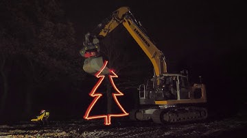 Autonomous excavator light painting