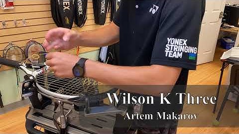 Time Lapse: How to String a Wilson K Three Tennis Racquet