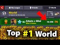 8 ball pool  world top 1 rank  world league top winnings