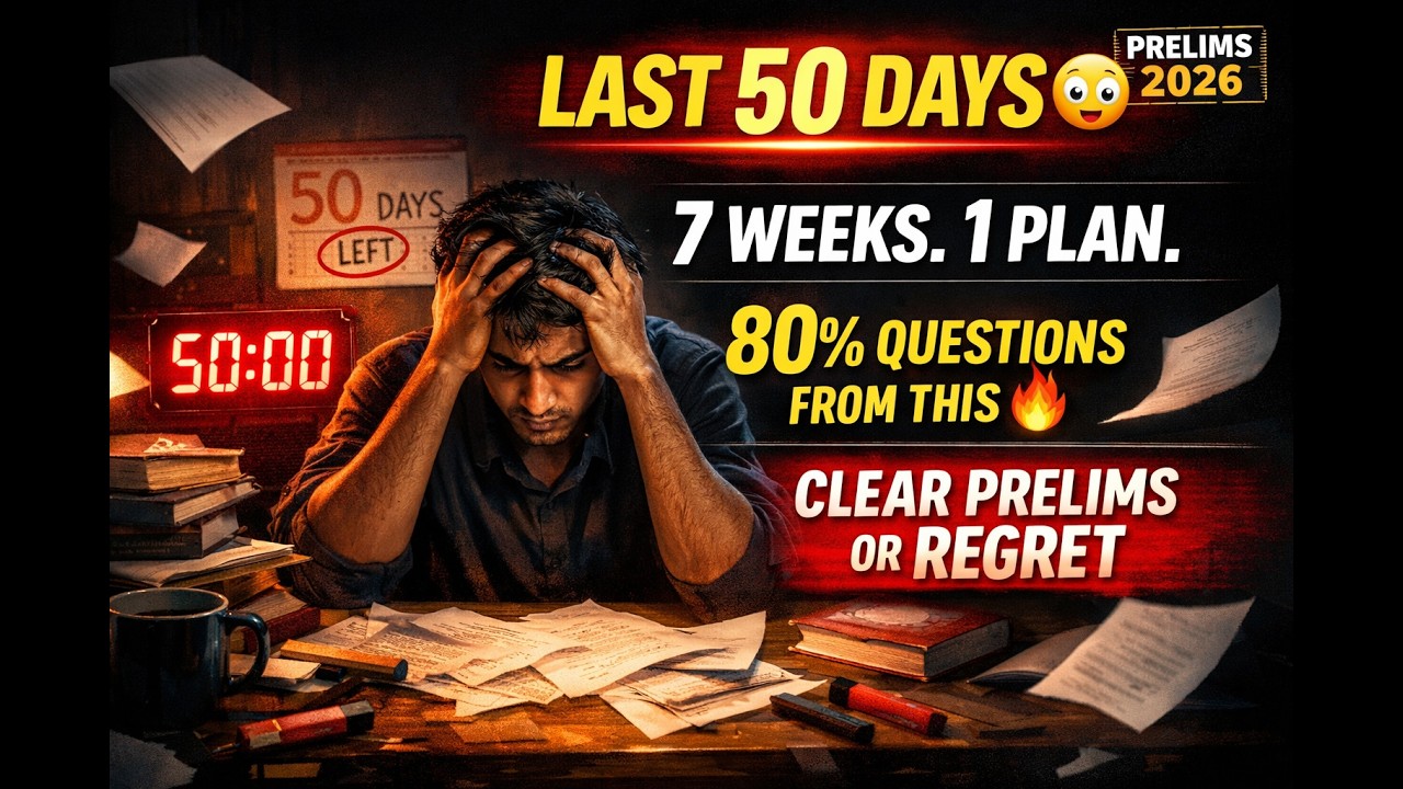 Last 50 Days Strategy | UPSC PRELIMS 2026 | LAST 7 WEEKS PLAN | - YouTube