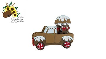 Gingerbread Truck Box Card SVG Assembly Tutorial