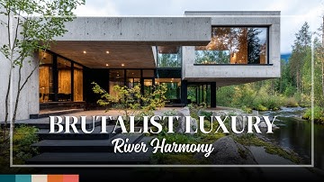 Brutalist Riverfront Villas – Concrete Architecture Flowing with Natural Grace and Prestige