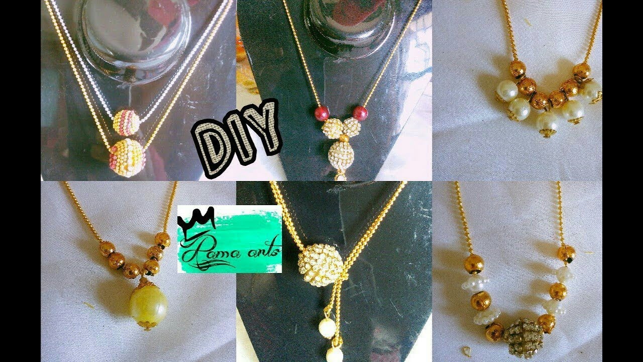 6 DIY ideas for simple necklace Making with ball chain jewellery