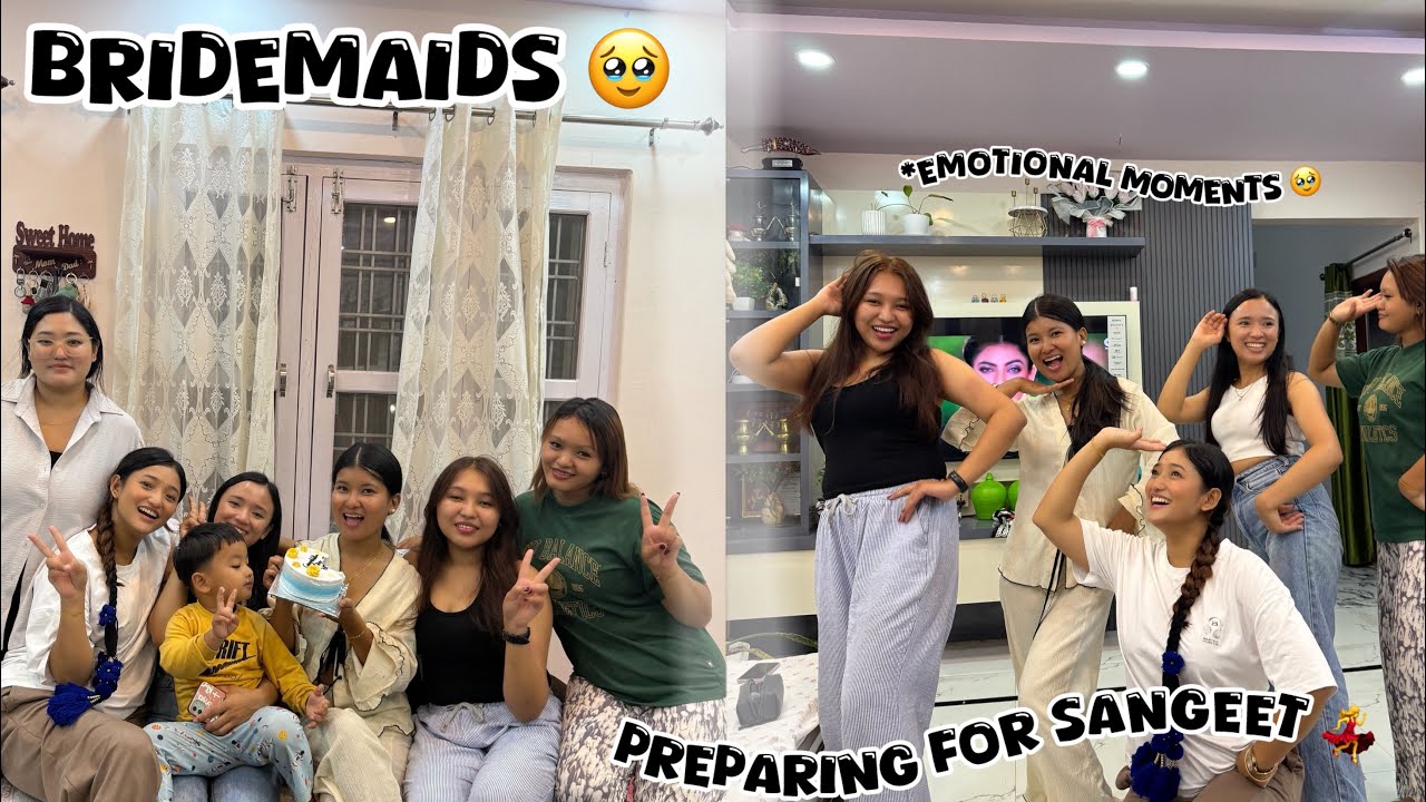INTRODUCING MY BRIDEMAIDS 👰*emotional moments * || DANCE PRACTISE SURU 💃 || Anjali Magar 