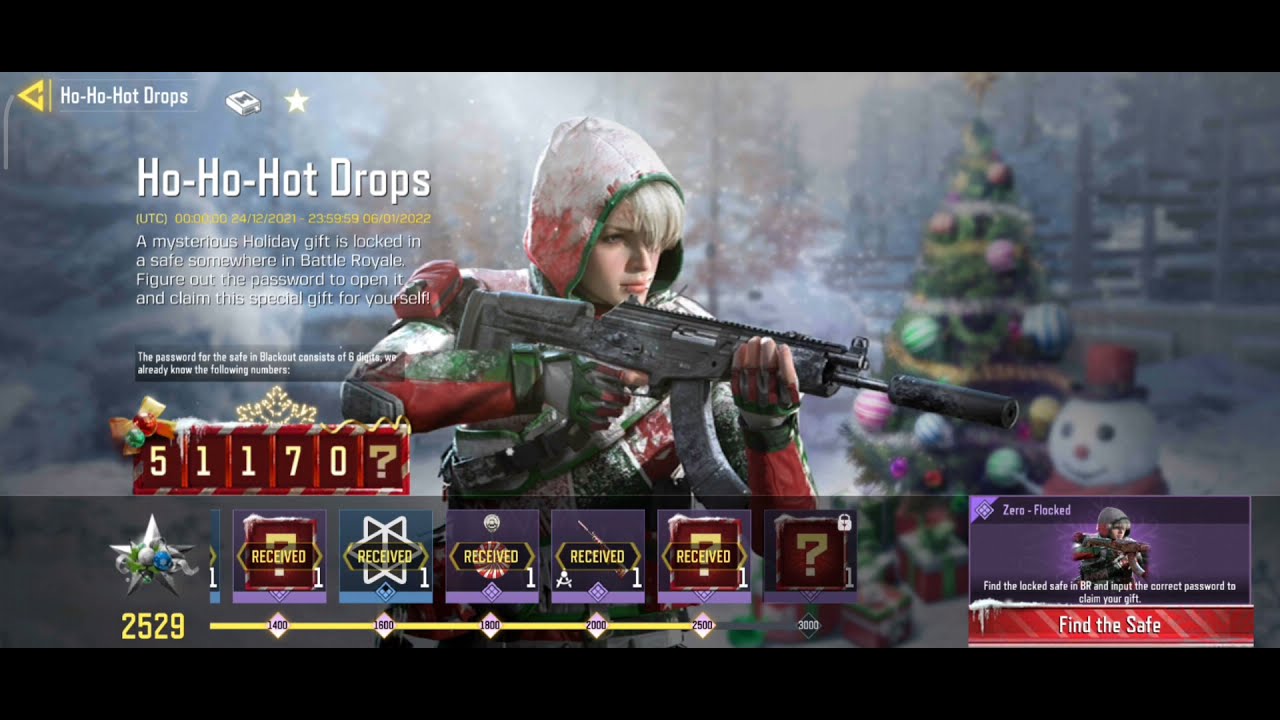 found a code ho ho hot drop on cod.mobile