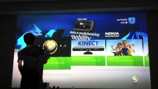 xbox 360 on wall Projector using touchscreen with no kinect