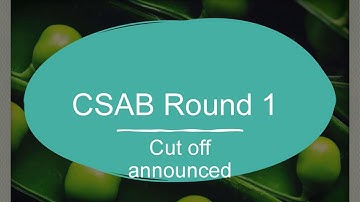 CSAB Cut off Announce #CSAB # Cutoff #JOSAA