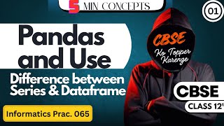 5-Min Concept #01 | What is Pandas ? Uses and Difference | Class 12th CBSE IP(65)/CS(83)/ IT(802)