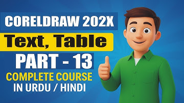 Corel Draw 202x - Text and Table - Part 12 | Lunar Computer College