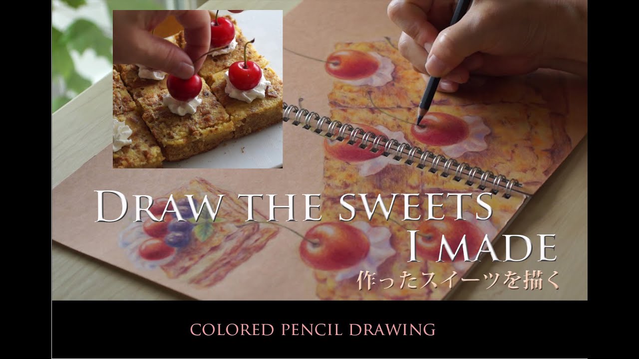 Drawing the sweets I made / Colored pencil illustration - YouTube