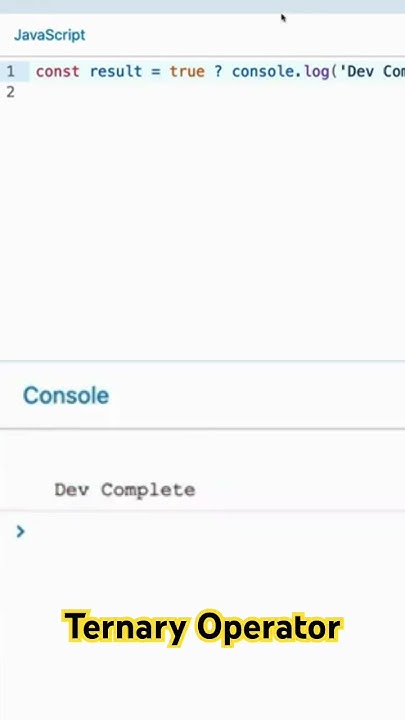 The Power of Ternary Operators in JavaScript #javascript #js # ...