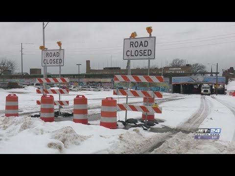 Road closure on Peach Street in effect until early February