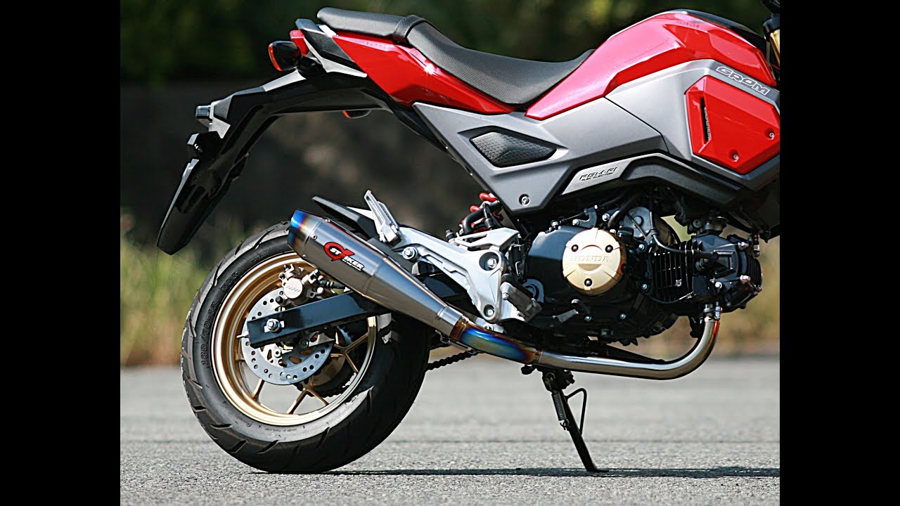 HONDA '17GROM + G-STRIKER TITANIUM FULL Ex. - YouTube