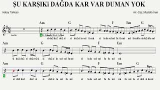 ŞU KARŞIKİ DAĞDA KAR VAR DUMAN YOK--Em--:Guitar,Keyboard,Flute,Melodica,Violin,Ukulele,Ud,Bağlama. Resimi