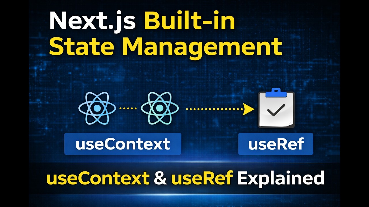 Next.js Built-in State Management: useContext & useRef Explained - YouTube