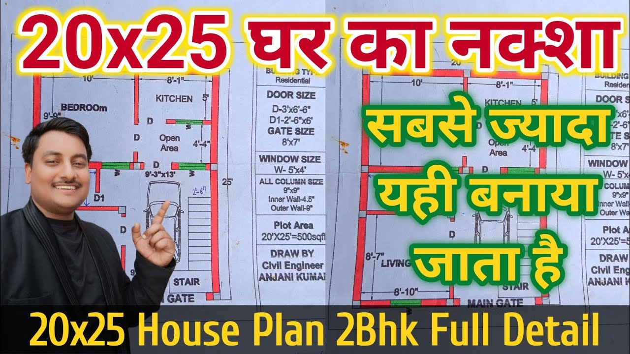 20x25 House Plan 500 Sqft House Plans 20by50 Ghar Ka Nakaha 20x25 20x25-house-plan-500-sqft-house-plans-20by50-ghar-ka-nakaha-20x25