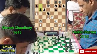 Shivam Chaudhary Vs Harish sharma | Mathura all India Blizt 2024 #chess #chessgame #magnuscarlsen