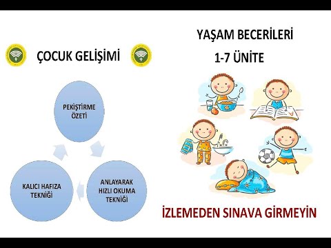 YAŞAM BECERİLERİ 1-7 ÜNİTE PEKİŞTİRME ÖZETİ (İZLEMEDEN SINAVA GİRMEYİN)