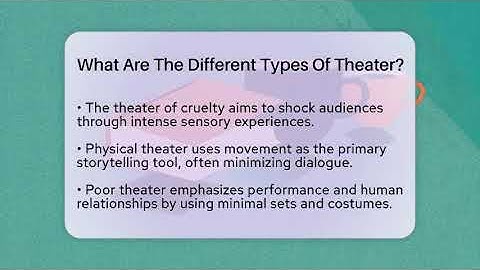What Are The Different Types Of Theater? - The Prose Path