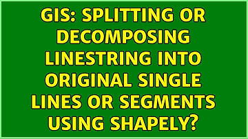 GIS: Splitting or decomposing LineString into original single lines or segments using shapely?