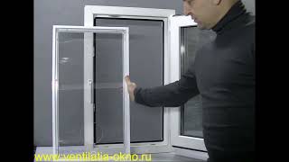 видео: Вставка в окно для вентиляции мобильного кондиционера, вставная картинка: Вставка в окно для вентиляции мобильного кондиционера, вставная
