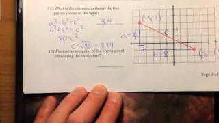 Algebra 1 - Distance and Midpoints