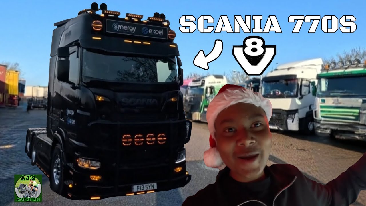 Я отправился в рождественское путешествие на автомобиле Scania 770S V8!!! #ajsadventures