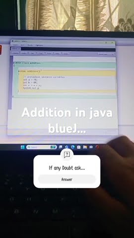 Learning Coding! BlueJ in Java|How to add two integers in BlueJ Java ...