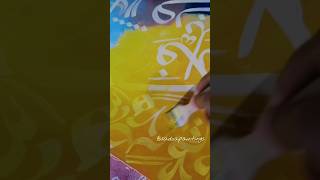 How to make background for calligraphy painting/ Acrylic on canvas techniques/ Creative art.