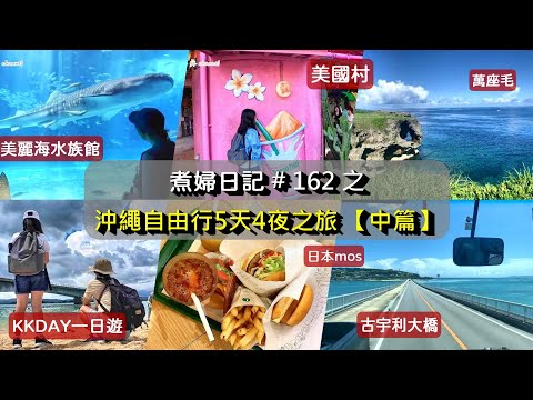 煮婦日記 #162 之【2024 沖繩自由行】5天4夜【中篇】KKDAY一日遊行程/萬座毛/沖繩美麗海水族館/美國村/古宇利島沙灘/小開箱飯店早餐/跟著我的相機看風景 #沖繩自由行 #沖繩美麗海水族館