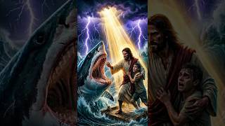 🦈 Jesus Fights a Deadly Shark to Save People#ai #oração #oraçãoforte #amen #jesus #trending #shorts