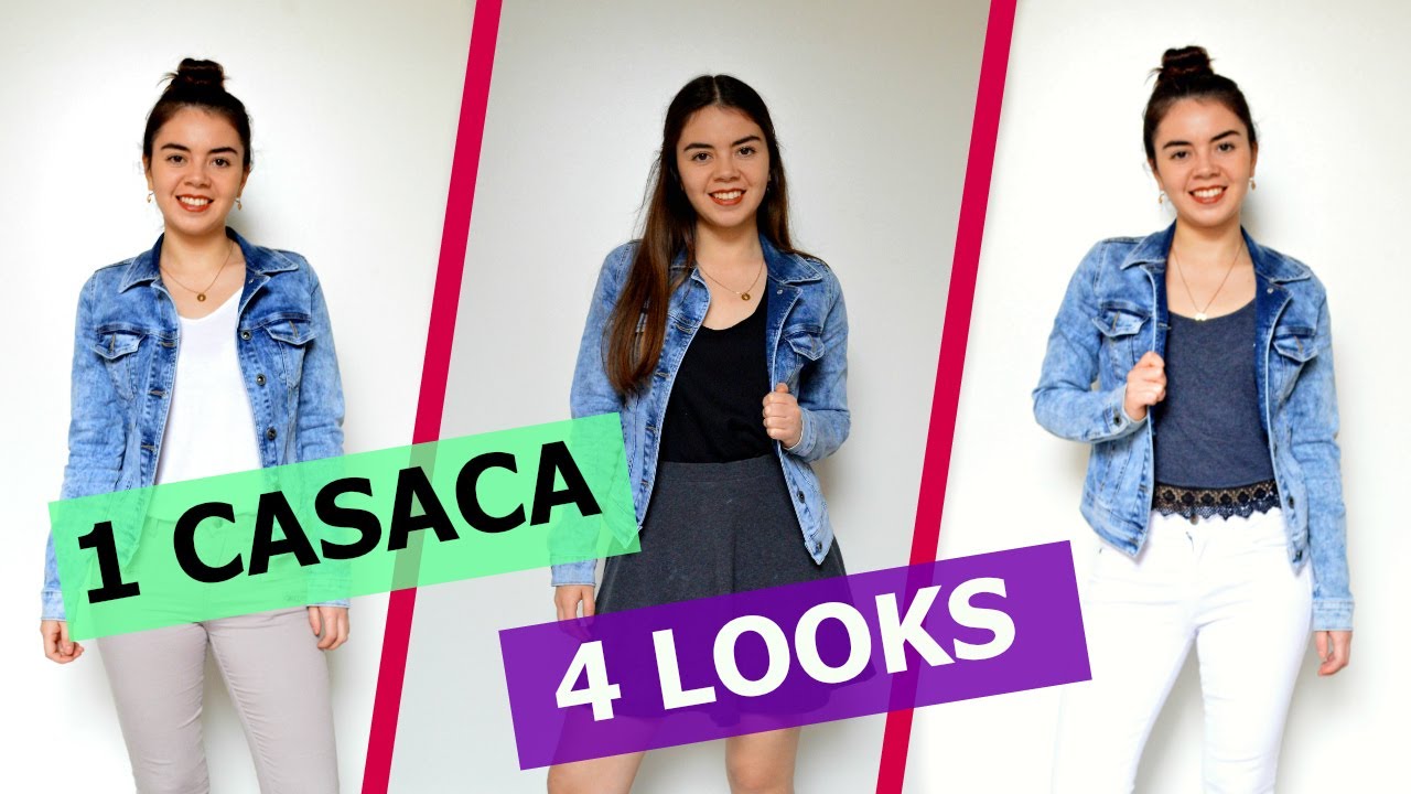 1 CASACA DENIM - 4 LOOKS - YouTube