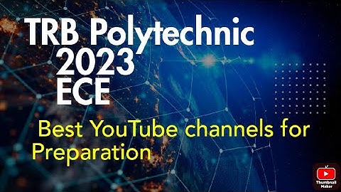 TRB POLYTECHNIC ECE 2023😍/ Best YouTube channels for Preparation 💥💥