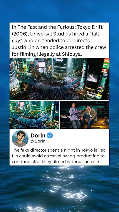 In The Fast and the Furious: Tokyo Drift (2006), Universal Studios hired a 'fall guy' who pretended