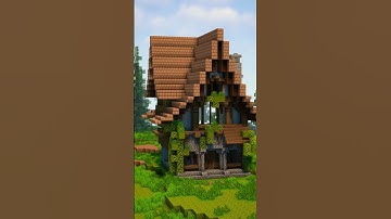 Overgrown medieval house #minecraft #minecrafttutorial
