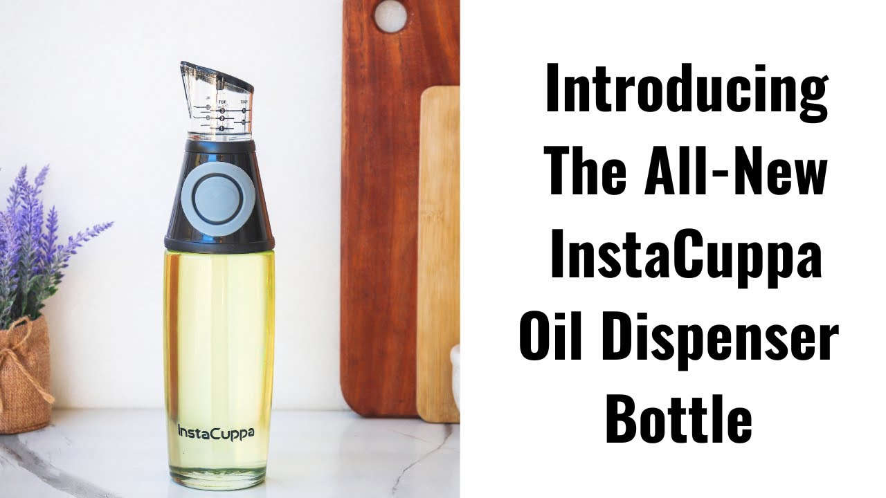 Представляем совершенно новую бутылку-дозатор для масла InstaCuppa — качай, отмеряй и наливай!