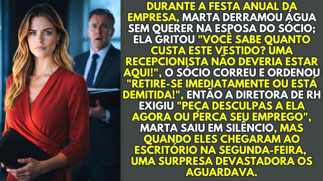 Na Festa Da Empresa, Marta Derramou Água Sem Querer Na Esposa Do Sócio; Ela A Humilhou...