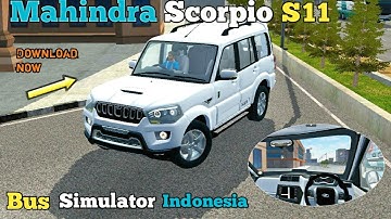 Mahindra Scorpio S11 | New Bussid mod for bus simulator Indonesia | @onlymobilegames7223