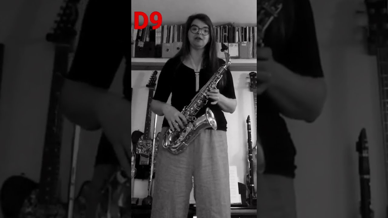 D9 chord explained and demonstrated on ALTO sax Grade 4 ABRSM Jazz