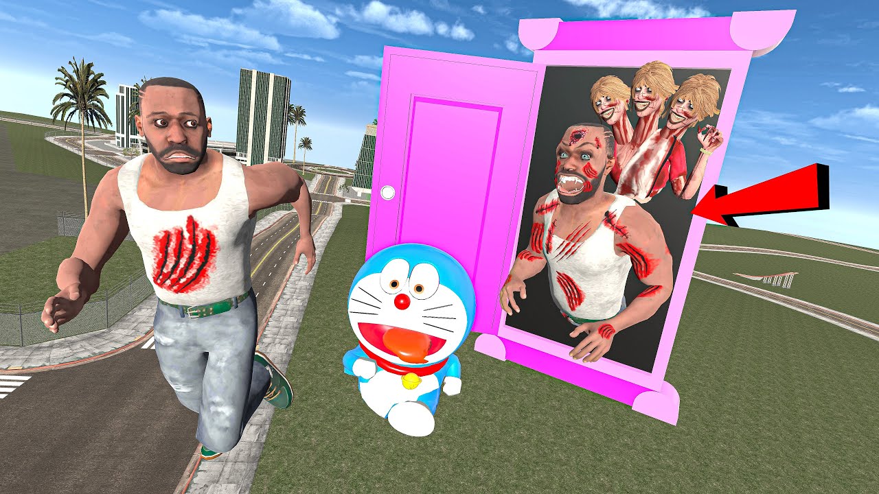 Franklin Get Anywhere Door Outside His House In Indian Bike Driving 3d