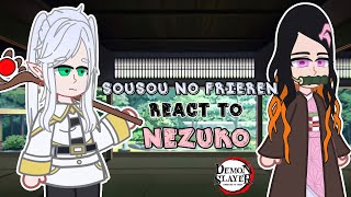 Sousou no Frieren react to Nezuko || Demon slayer - Gacha react