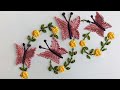 Hand Embroidery: Fluttering Butterfly Embroidery - Needle Art - Embroidery For Beginners