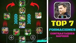 Top 7 Mejores  Formaciones de Contraataques Rapidos en Efootball 2024 Mobile | Formación top