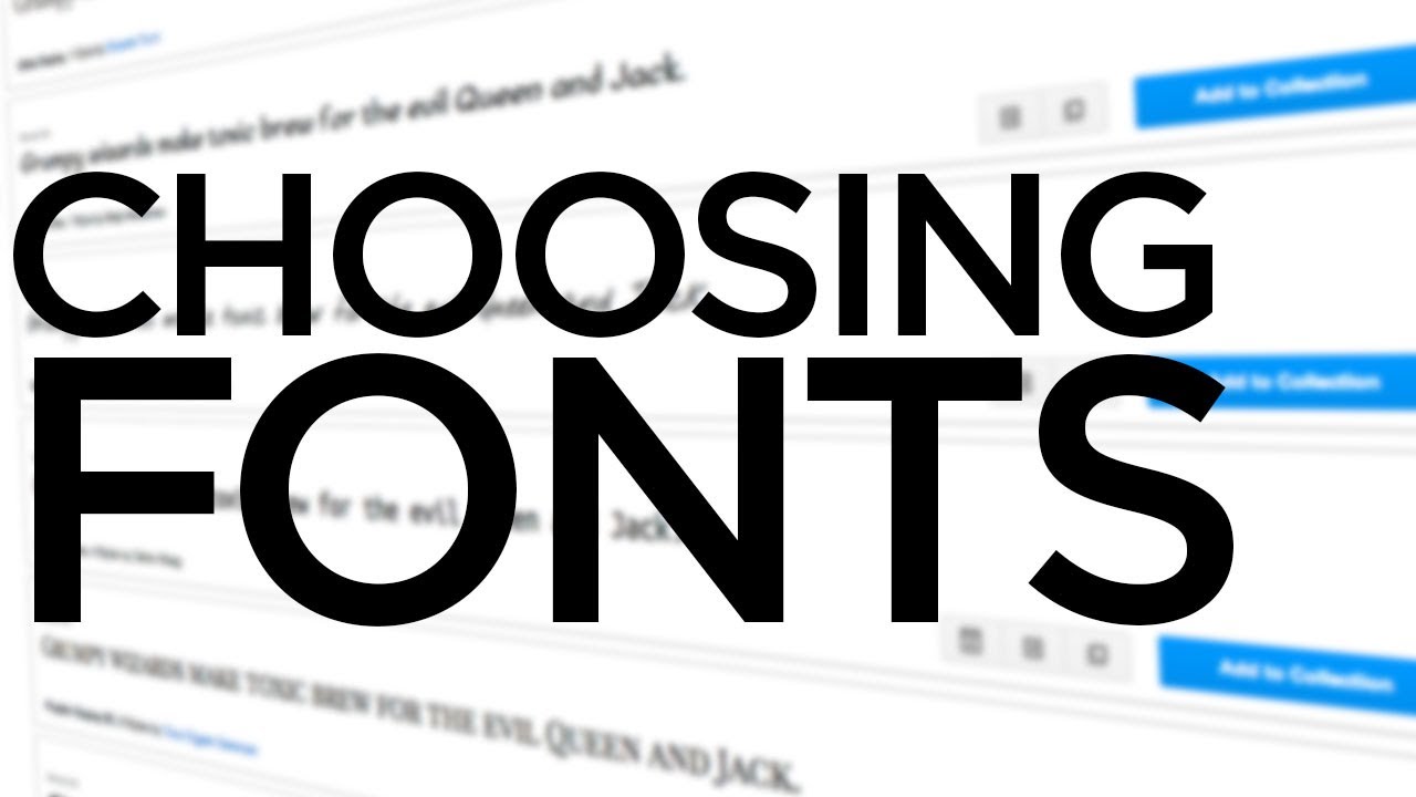  Graphic  Design Tutorial Choosing fonts  YouTube