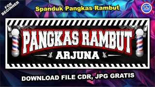 SPANDUK PANGKAS RAMBUT 💈✂️🎨✨  | CorelDRAW