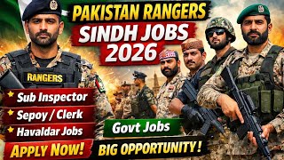 Pakistan Rangers Sindh Jobs 2026 | Latest Govt Jobs in Pakistan | Apply Online Rangers Jobs