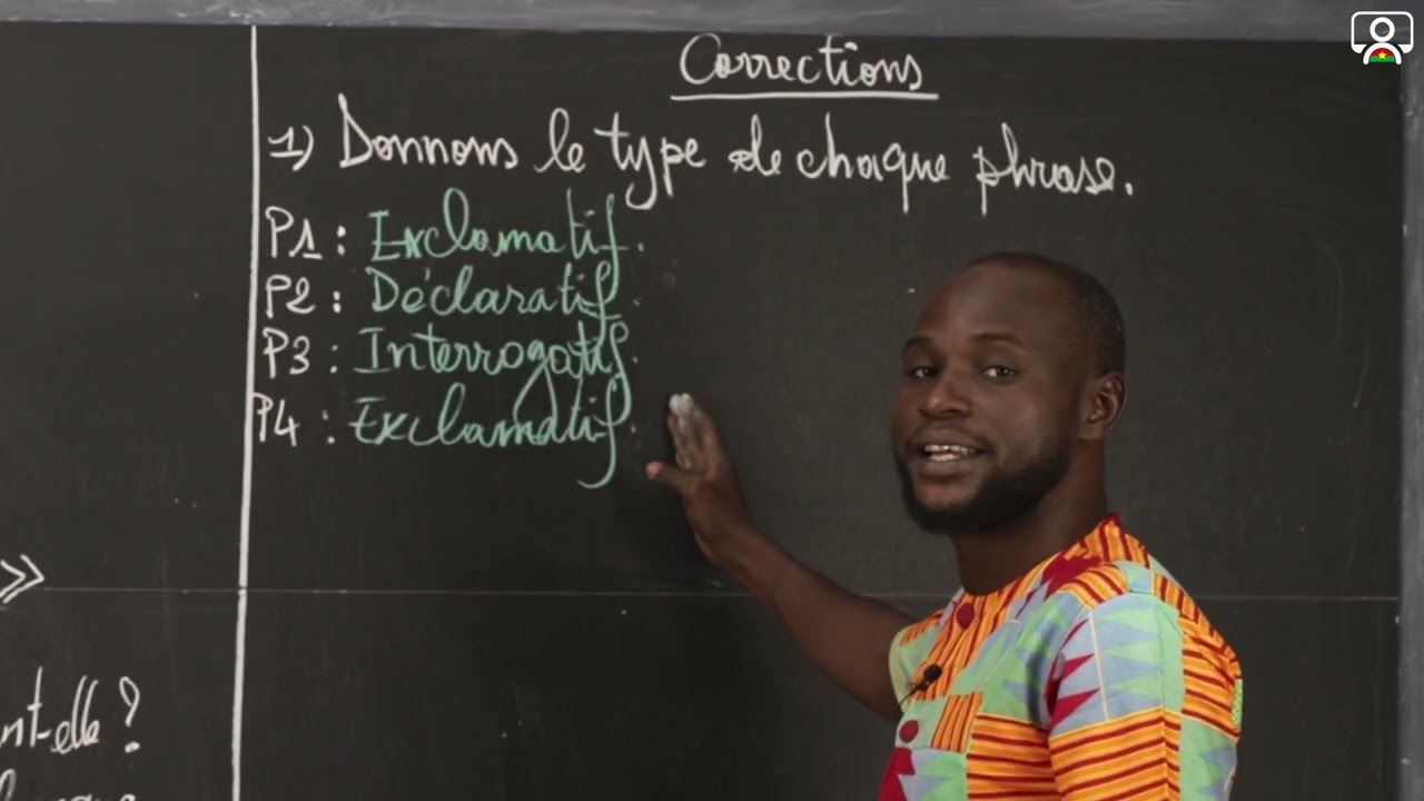 Exercice - 3e - Français - Grammaire : Les types de phrases (1/2)