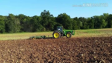 Getting ready to plant rye with the 8320 John Deere and 714 chisel